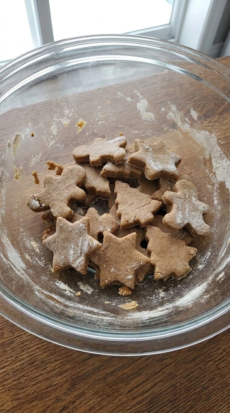 Gluten Free Gingerbread Cookies cutout dough shapes before baking Recipe focus: gingerbread cookies gluten free.