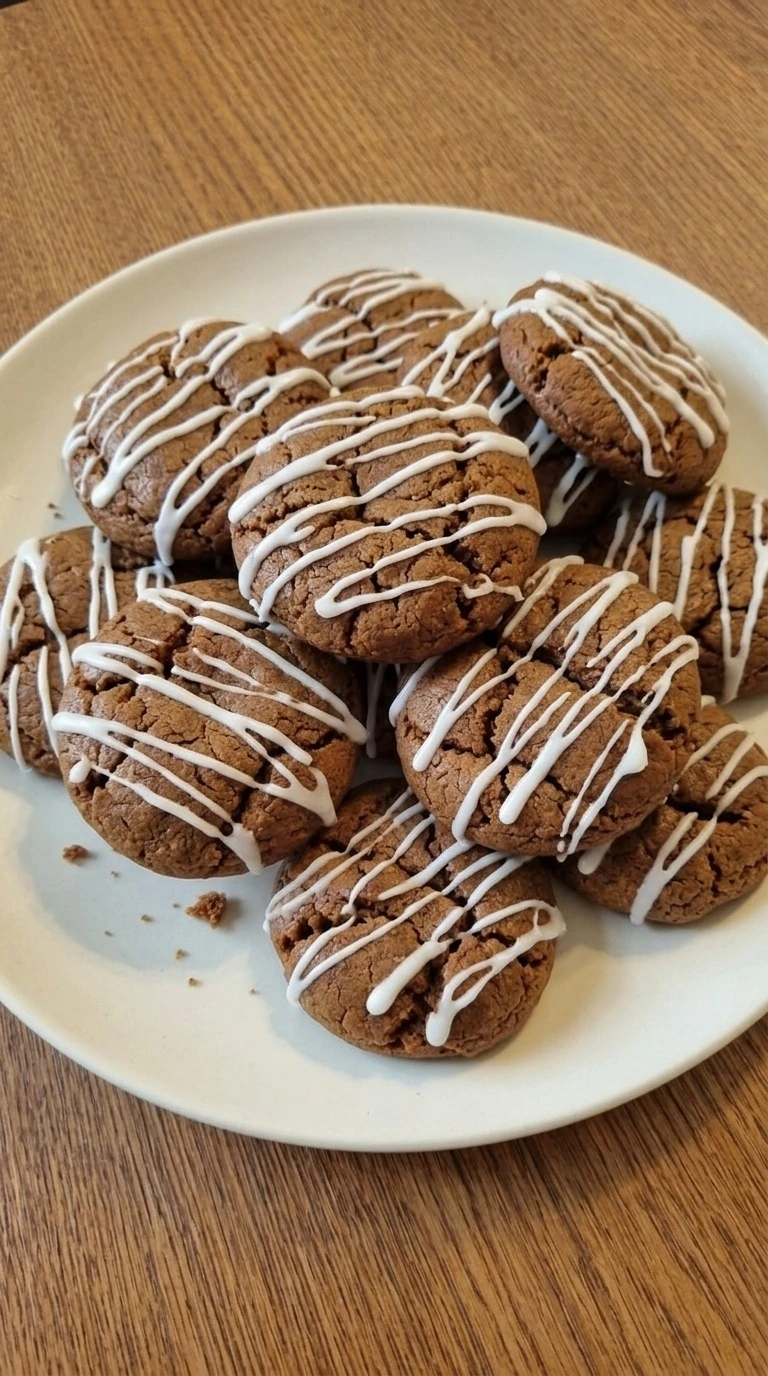 Soft Gingerbread Cookies with white icing after cooling Recipe focus: soft chewy gingerbread cookies.